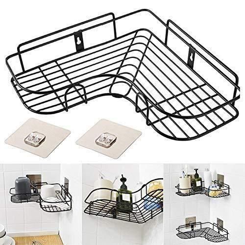 Kitchen Organiser Corner Shelf - Wall Mount Stainless Steel Rack